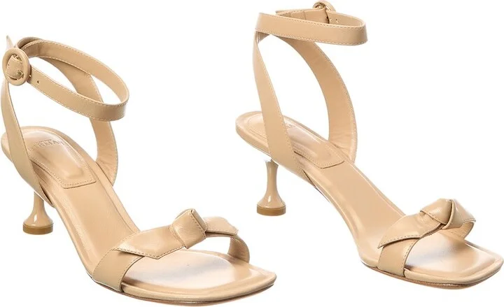 Alexandre Birman Clarita Square Flare 60 Leather Sandal (Authentic Pre-Loved)