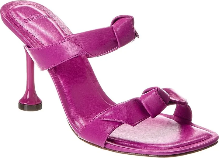 Alexandre Birman Clarita Square Flare 85 Leather Sandal