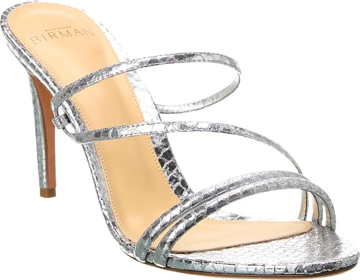 Alexandre Birman Eve 85 Embossed Leather Sandal