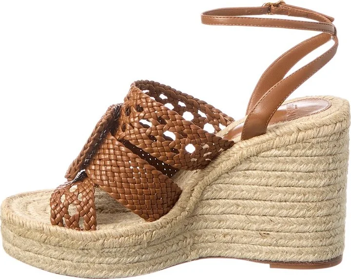 Alexandre Birman Lana 150 Woven Leather Wedge Sandal - Image 2