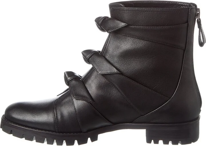 Alexandre Birman Lolita Leather Combat Bootie - Image 2