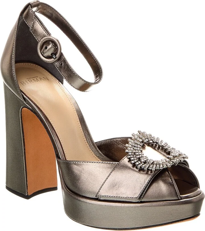 Alexandre Birman Madelina Curve 120 Leather Platform Pump