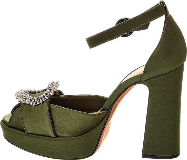 Alexandre Birman Madelina Curve 120 Satin Platform Pump - Image 2