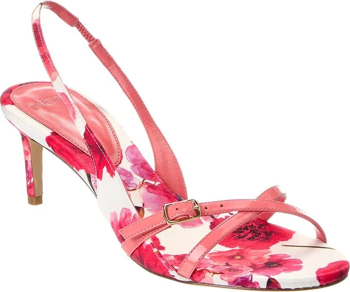Alexandre Birman Maia 60 Canvas & Leather Slingback Sandal