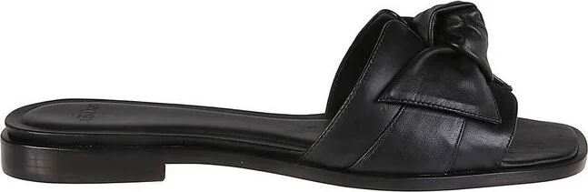 Alexandre Birman Maxi Clarita Square-Toe Flat Sandals