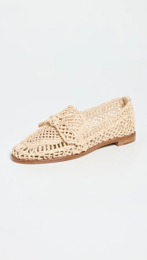 Alexandre Birman Raffia Penny Loafers - Image 2