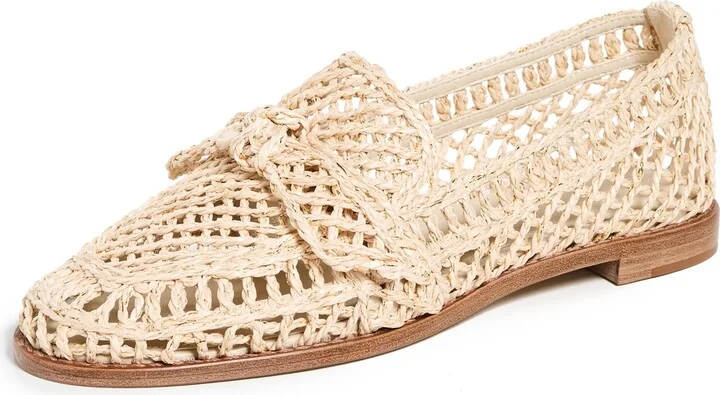 Alexandre Birman Raffia Penny Loafers