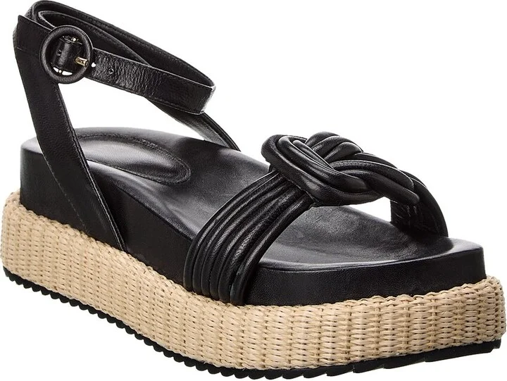 Alexandre Birman Vicky Ankle Strap Bounce Leather Sandal