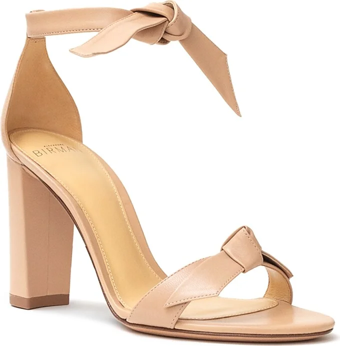 Alexandre Birman Women's Clarita Ankle Tie High Block Heel Sandals