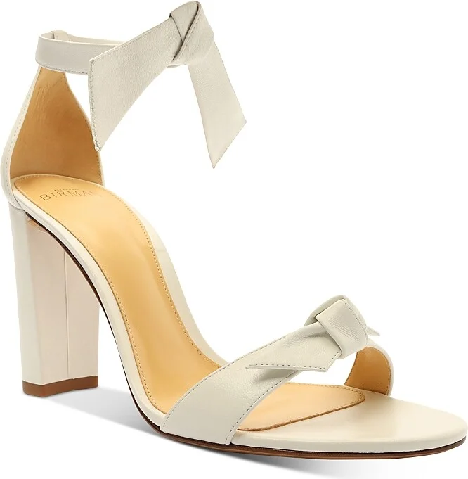 Alexandre Birman Women's Clarita Ankle Tie High Block Heel Sandals