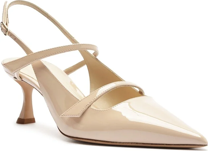 Alexandre Birman Women's Tita Pointed Toe Mid Heel Slingback Pumps