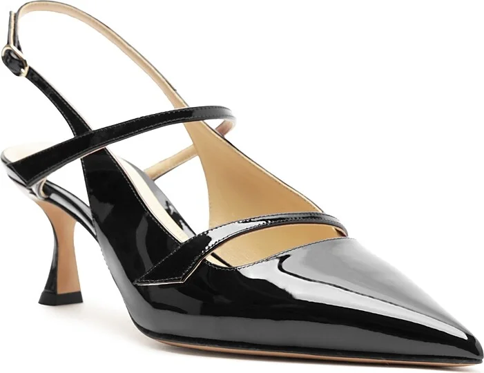 Alexandre Birman Women's Tita Pointed Toe Mid Heel Slingback Pumps