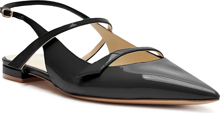 Alexandre Birman Women's Tita Pointed Toe Slingback Flats