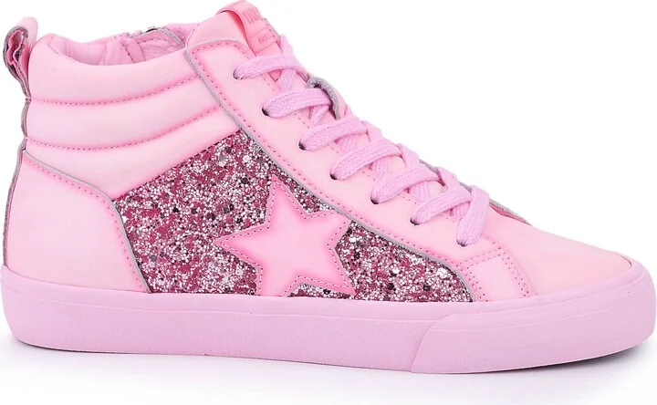 Alexis High Top Sneakers In Hot Pink