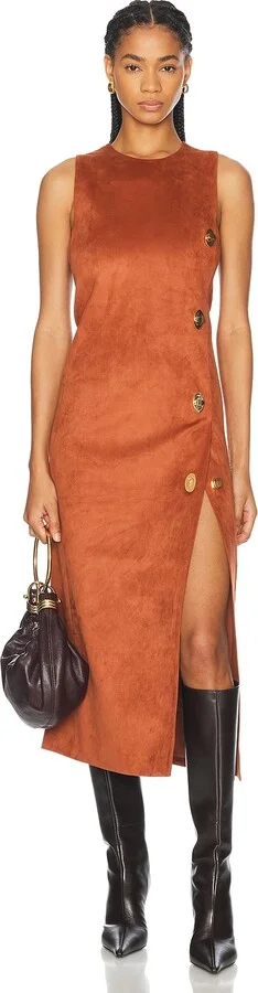 Alexis Kalita Midi Dress in Cognac