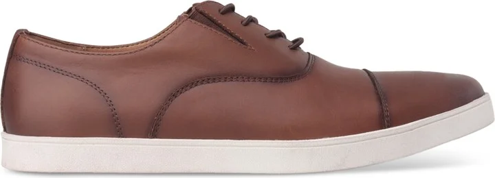 Alfani Men's Callowayy Leather Lace-Up Cap-Toe Sneakers, Exclusively at Macy's - Image 2