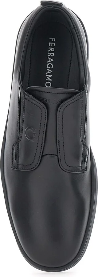 'alfie' Black Sneakers With Gancini Detail On The Side And Embossed Logo Lettering On The Side In Leather Man - Image 4