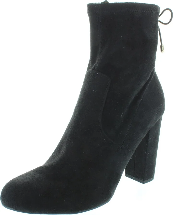 Ali Womens Solid Back Tie Ankle Boots