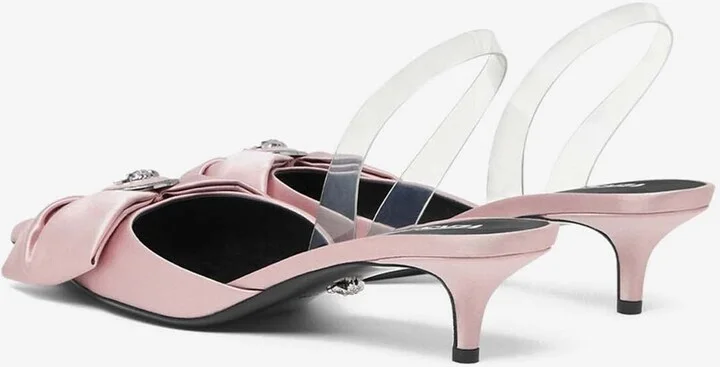 Alia 45 Slingback Satin Pumps - Image 2