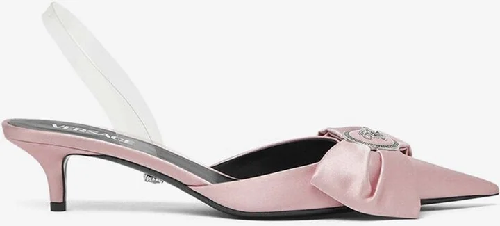 Alia 45 Slingback Satin Pumps