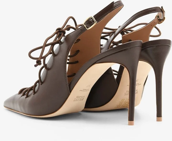 Alia 90 Nappa Leather Lace-Up Pumps - Image 2