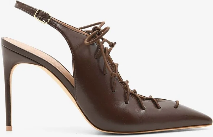Alia 90 Nappa Leather Lace-Up Pumps