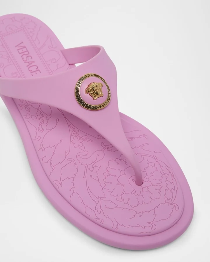 Alia Medusa Rubber Thong Sandals - Image 5