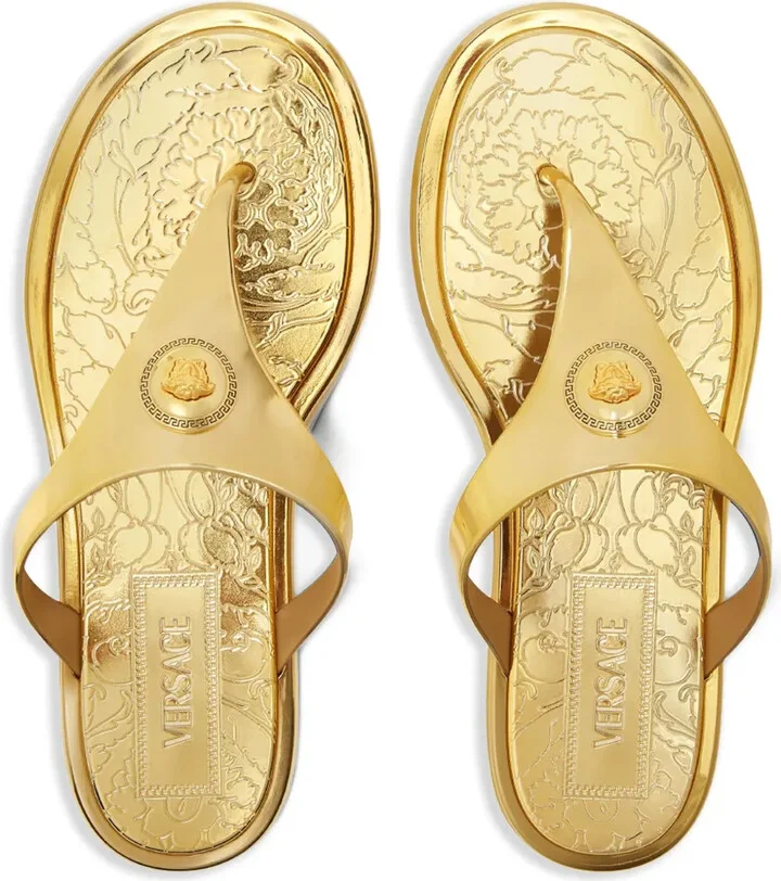 Alia metallic flat sandals - Image 3