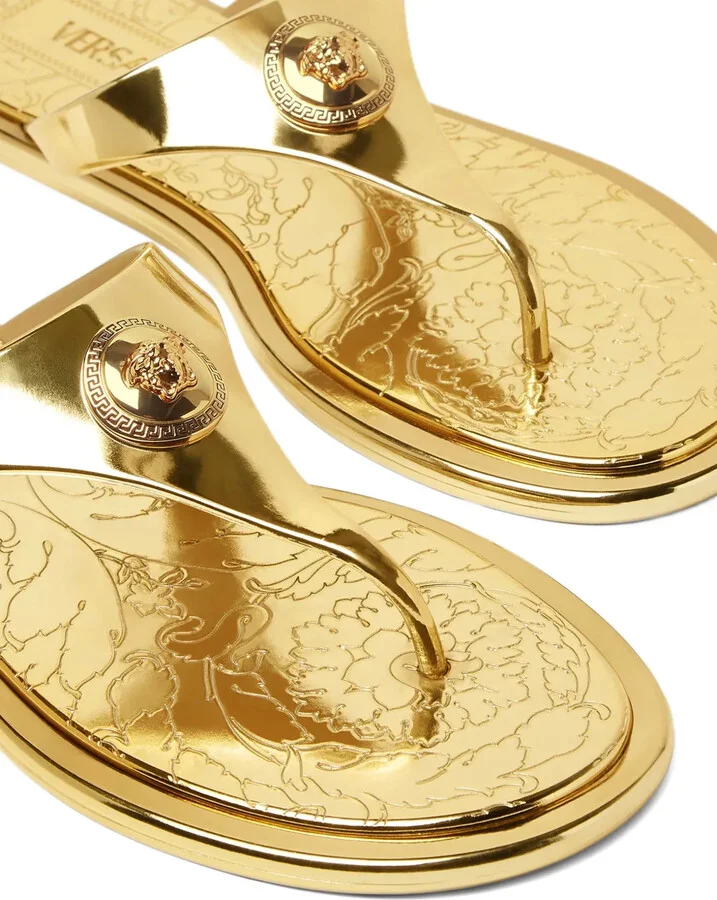 Alia metallic flat sandals - Image 4