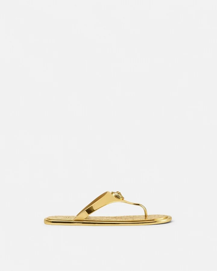 Alia Metallic Flat Sandals