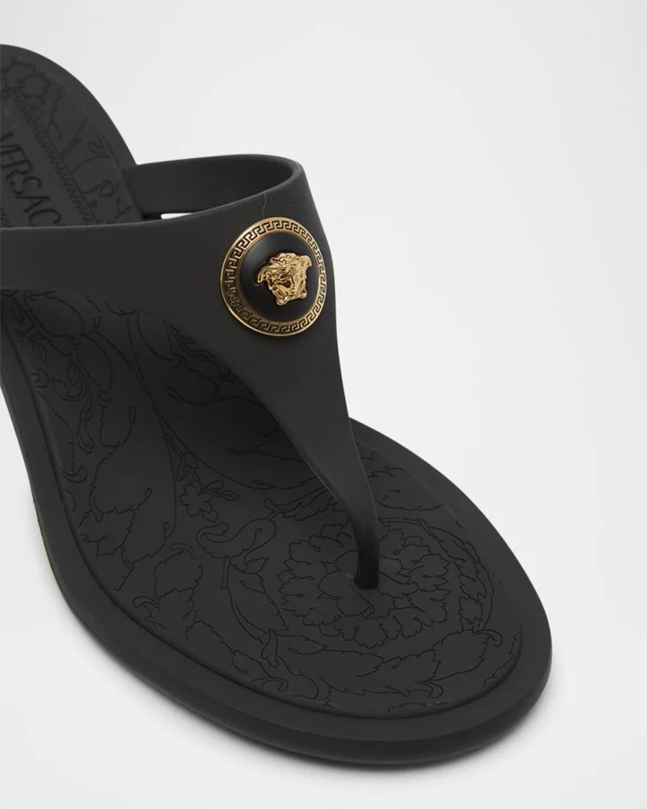 Alia Rubber Kitten-Heel Sandals - Image 4