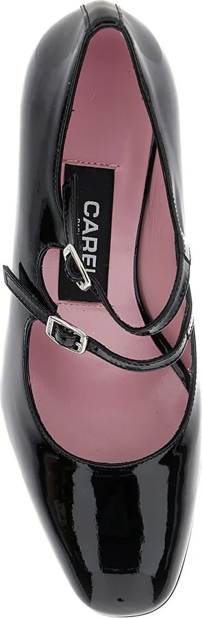 'alice' Black Pumps With Double Straps In Patent Leather Woman - Image 4