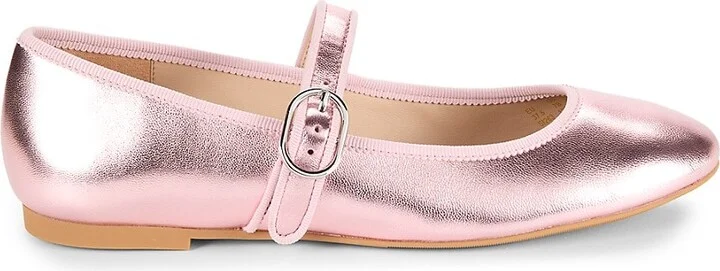 Alice Metallic Leather Mary Jane Ballet Flats