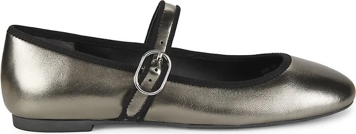 Alice Metallic Leather Mary Jane Ballet Flats