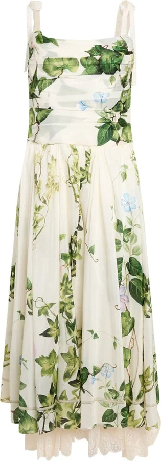 Alice+Olivia Floral Haven Midi Dress