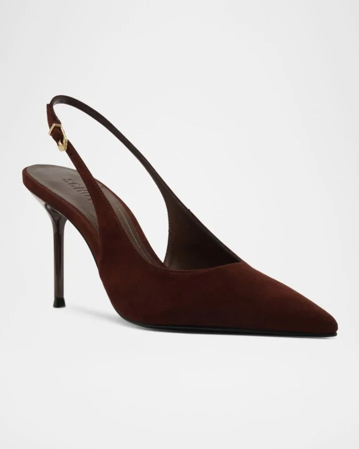 Alicia Suede Slingback Pumps - Image 3