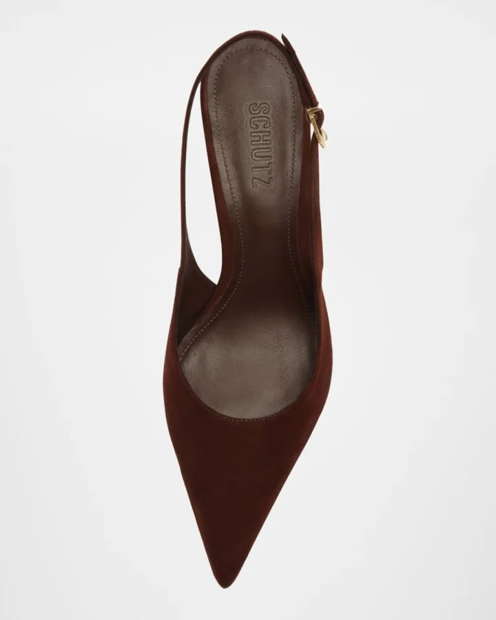 Alicia Suede Slingback Pumps - Image 5