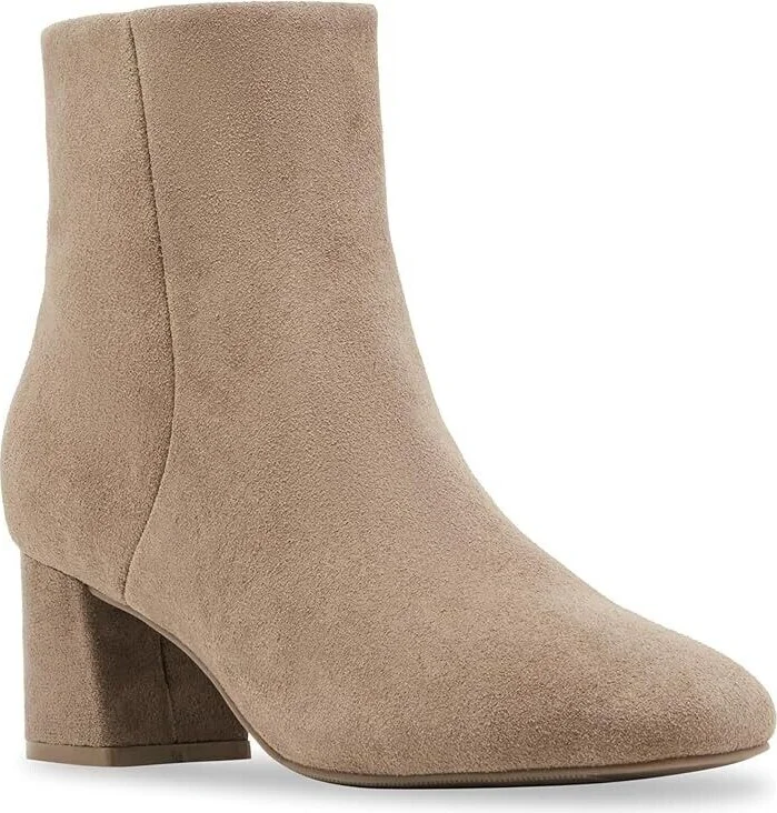 Alida Bootie Women's 6 Taupe Suede Side Zip Waterproof Ankle Boots ZPO928