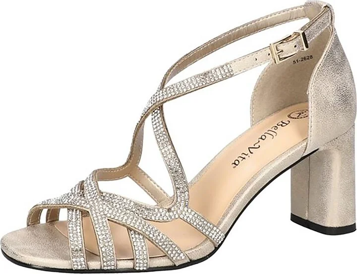 Aliette Womens Rhinestone Slip On Pumps