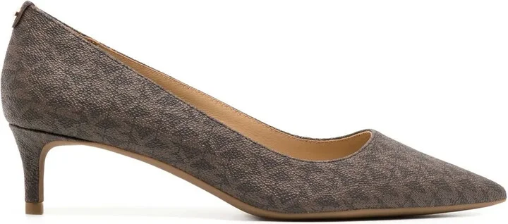Alina 50mm monogram-print pumps