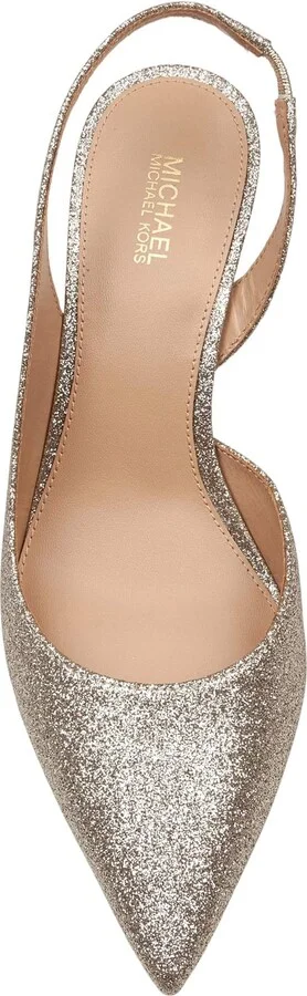 Alina Flex Glitter Mesh Slingbacks In Gold - Image 2