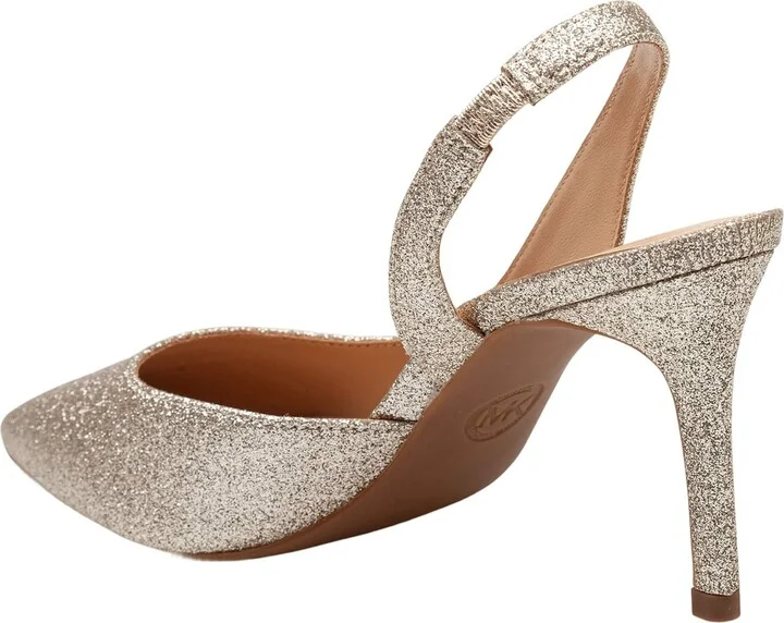 Alina Flex Glitter Mesh Slingbacks In Gold - Image 3
