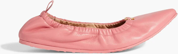 Alina leather point-toe flats