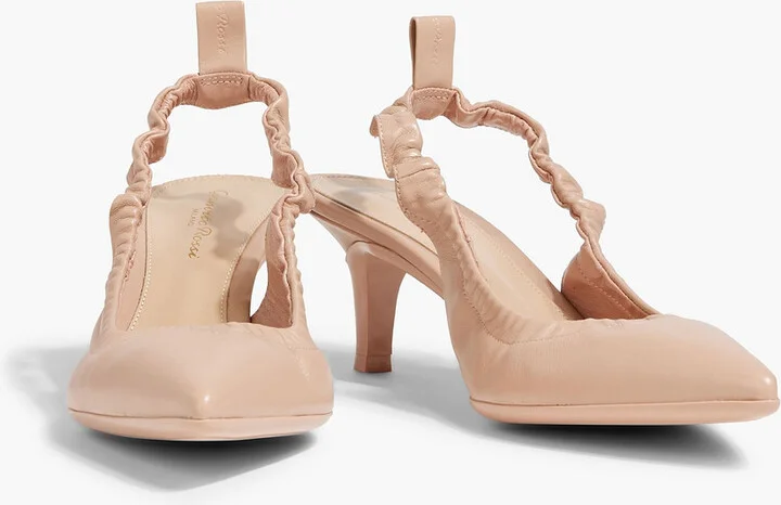 Alina leather slingback pumps - Image 5