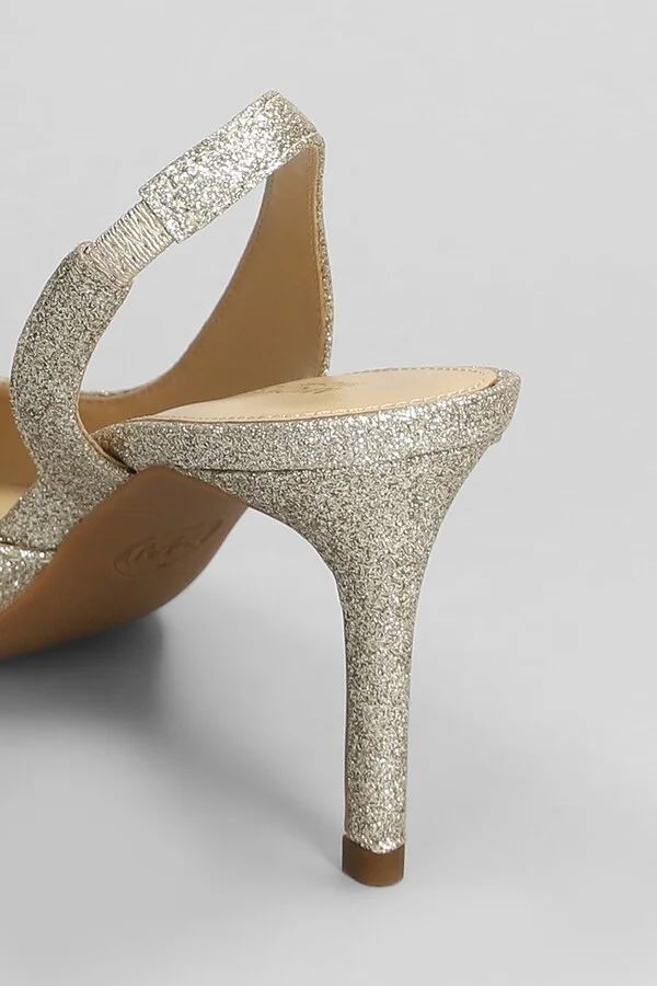 Alina Pumps In Gold Glitter - Image 5