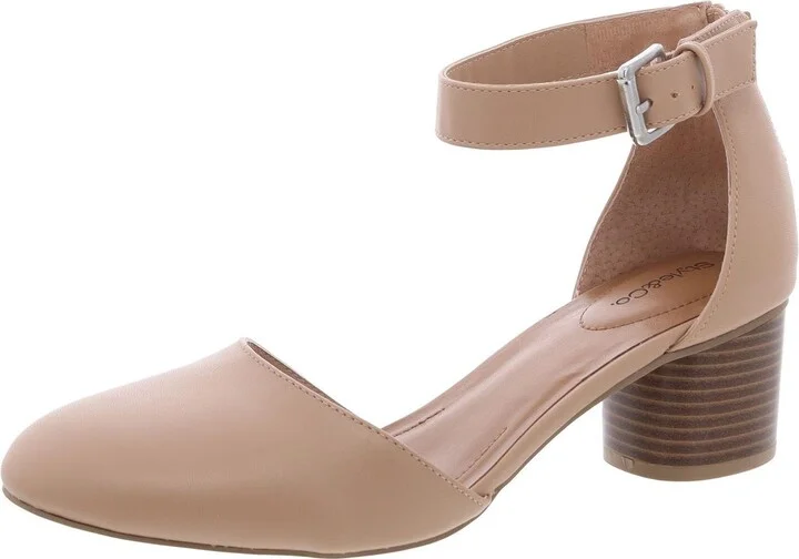 Alinaap Womens Strappy Manmade Block Heels