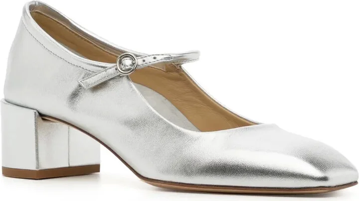 Aline 45mm metallic leather pumps - Image 2