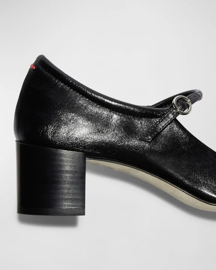 Aline Leather Mary Jane Pumps - Image 2