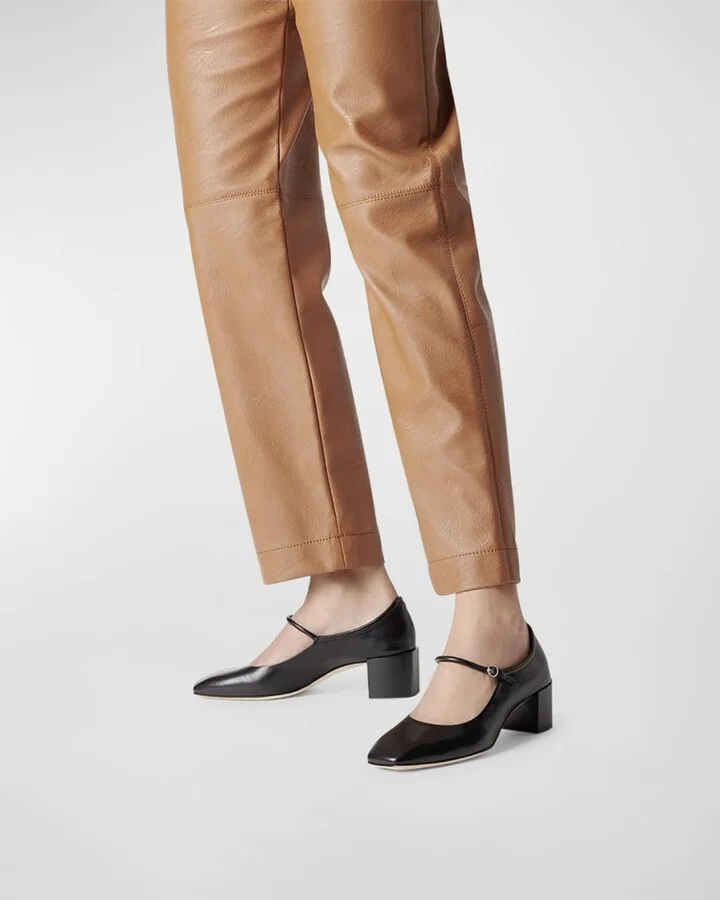 Aline Leather Mary Jane Pumps - Image 6