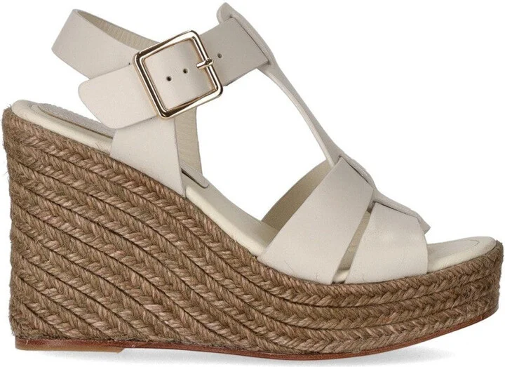 Alison White Wedge Sandal
